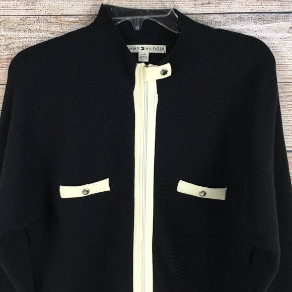 VTG Tommy Hilfiger Cardigan Sweater Long Full Zip - Picture 2 of 12